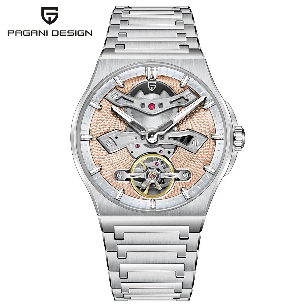 PAGANI DESIGN New 42MM Hollow Tourbillon Luxury Men Mechanical Watch Sapphire Glass Automatic Watches For Men Relojes hombres