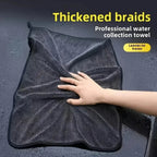 Dark gray car microfiber towel, oversized strong absorbent car wash cloth, high-efficiency cleaning wipe cloth