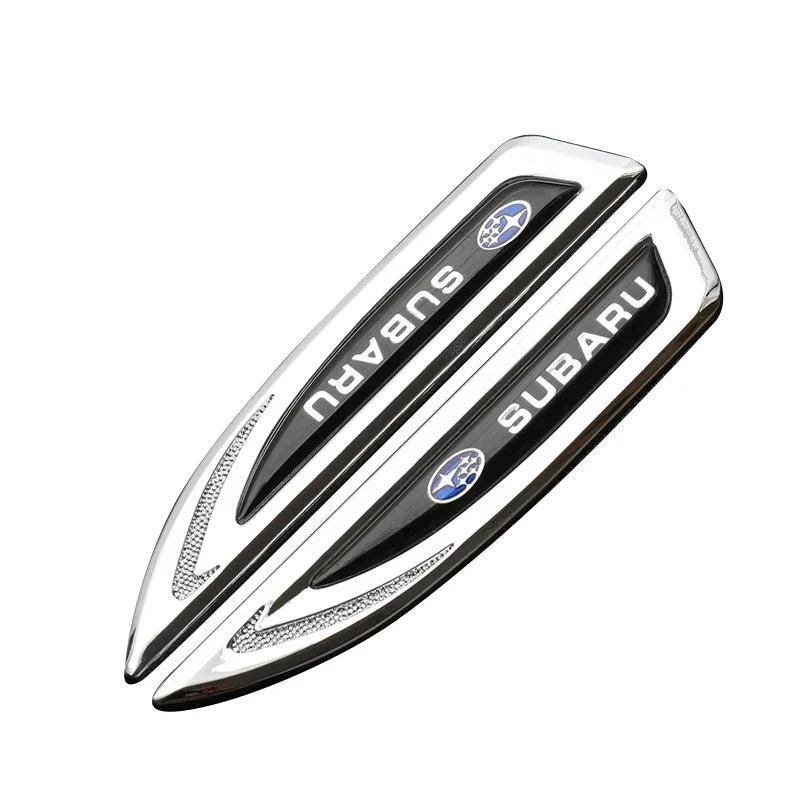 2PCS Car Body Fender Side Emblem Sticker For Subaru XV WRX BRZ FORESTER IMPREZA LEGACY OUTBACK STI Rear Trunk Badge Decoration