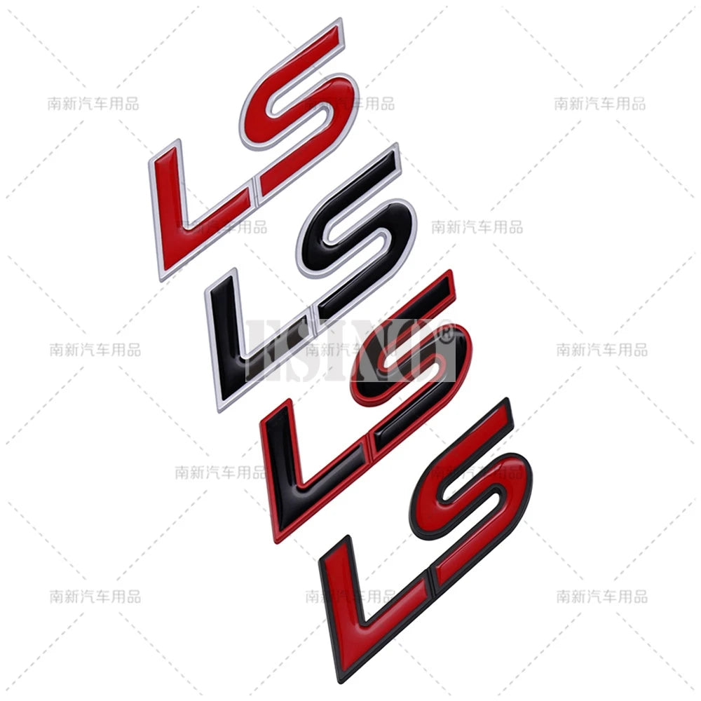 Car Styling 3D LS Car Metal Alloy Rear Trunk Fender Adhesive Badge Body Tailgate Displaceme Emblem For Cadillac CTS Escalade