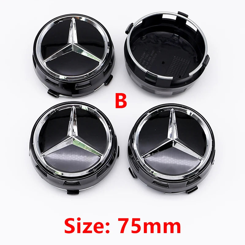 Car Wheel Center Hub Caps 75mm ABS Replacement For Mercedes AMG G Class G63 G500 Modified Styling Accessories Part A0004000900