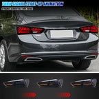LED Tail Lights for Chevrolet Chevy Malibu 2019-2025 Sequential Turn Signal Dynamic Animation Black Rear Lamps Assembly