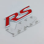 3D Metal Logo RS Emblem Letters Car Front Grille Badge Rear Trunk Sticker For Honda Civic City Fit Shuttle Jazz Car Acceessories