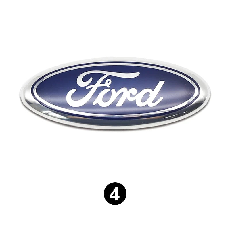 Ford Metal All Sizes Logo For Focus Mondeo Edge Ecosport Fiesta Fusion Rear Trunk Emblem Metal Cover Sticker Badge Classic Blue