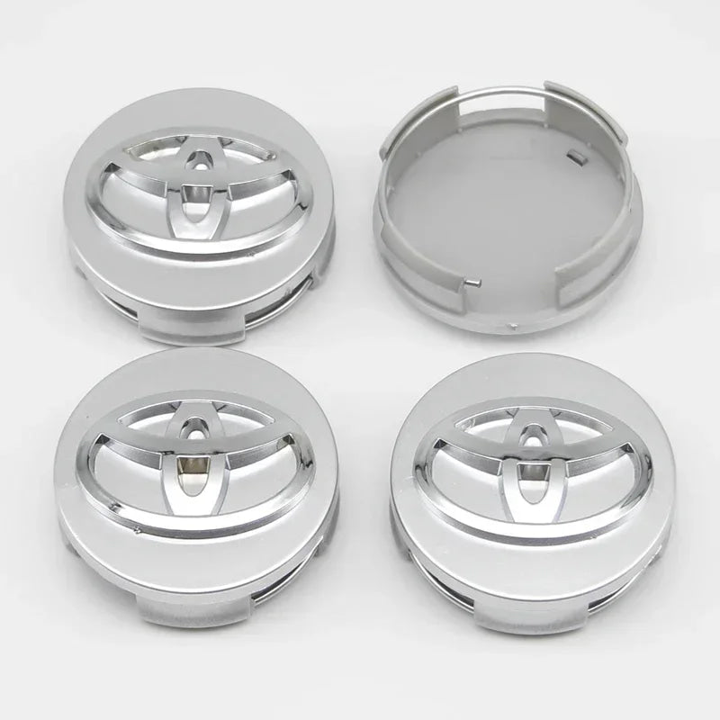 4pcs 57mm+62mm Car Tyre Wheel Center Hub Cap Badge For Toyota C-hr Prado Rav4 Yaris Hilux Prius Avensis Corolla Camry crown