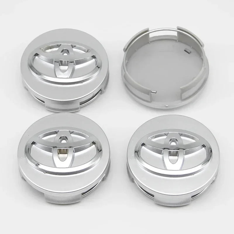 4pcs 57mm+62mm Car Tyre Wheel Center Hub Cap Badge For Toyota C-hr Prado Rav4 Yaris Hilux Prius Avensis Corolla Camry crown