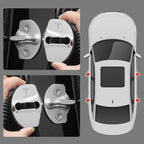 4pcs Metal Auto Door Lock Protective Cover Car Styling auto Accessaries sticker For Tesla model 3 model X Y
