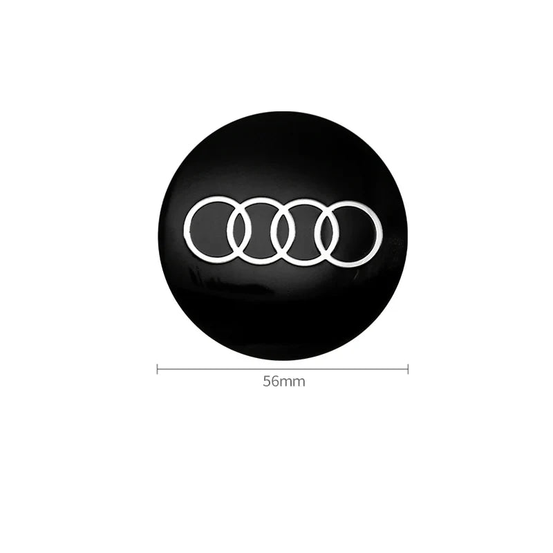 4Pc 56mm Car Wheel Center Hub Cap Rim Cover Emblem Stickers For Audi sline Rs A4 B7 B8 B9 A3 8P 8L 8V A5 A6 C6 C5 C7 A1 A7 A8 Q2