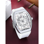 DENVOSI Men's Barrel shaped Watch, Luxury Fluorescent Silicone Strap, Men's Fashion, Leisure, Sports Quartz Watch