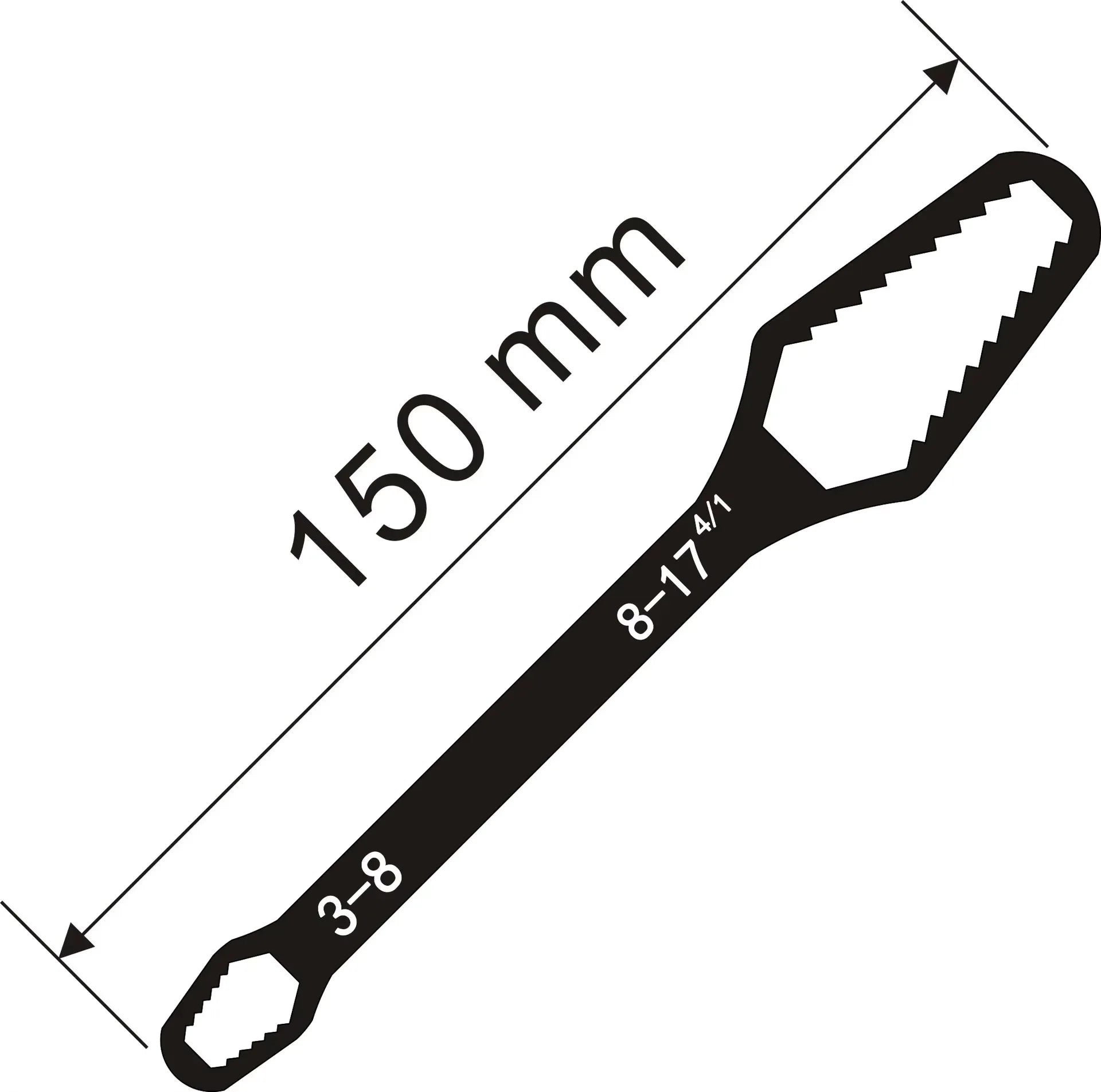 Llave Torx Universal de 3-17mm, tablero de llave de gafas ajustable autoajustable, llave Torx de doble cabezal, herramientas manuales para fábrica