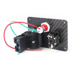 True Carbon Fiber 12V LED Toggle Ignition Switch Panel Engine Start Push Button Set Universal for 12V Power Speediness & Racing