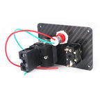 True Carbon Fiber 12V LED Toggle Ignition Switch Panel Engine Start Push Button Set Universal for 12V Power Speediness & Racing