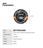 BETTERHUMZ Carbon Fiber For Mercedes Benz W204 W205 W212 C E Class Car Engine Start Stop Button Trim Ring Sticker Accessories