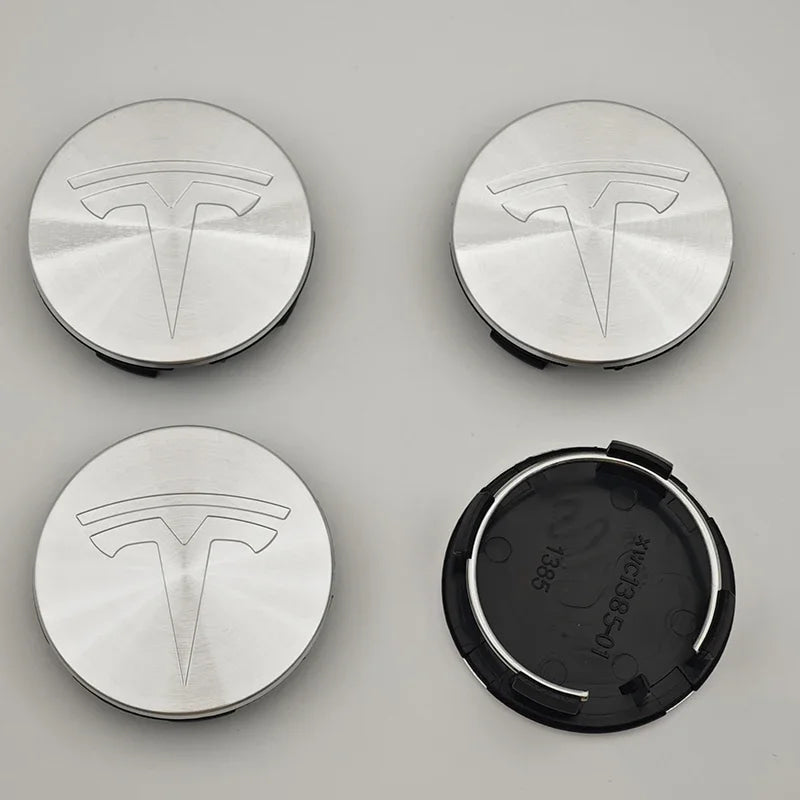 4Pcs 56mm ABS Tesla Wheel Center Hub Cap Emblem Logo Car Rims Cover Hubcap For Tesla Model 3 Y X S Original Badge Accessories