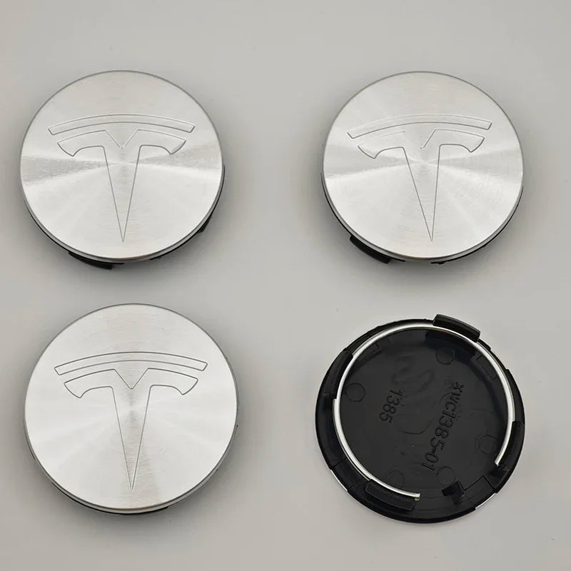 4Pcs 56mm ABS Tesla Wheel Center Hub Cap Emblem Logo Car Rims Cover Hubcap For Tesla Model 3 Y X S Original Badge Accessories