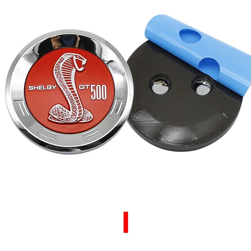 150mm Car Rear Trunk Emblem For Ford Mustang Tire Style ABS Badge 5.0 Roush Shelby GT500 Cobra Laguna Auto Tuning Accessories