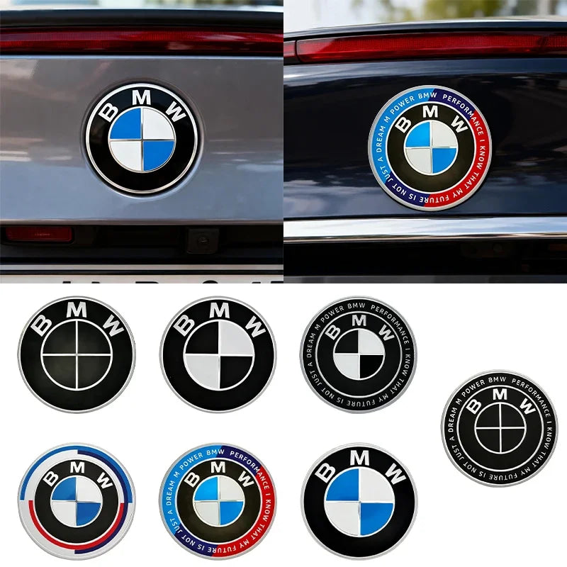 Car Sticker Easy Installation 82mm For BMW Hood Bonnet Logo Emblem Badge  Ultra Durable Anti-Rust Waterproof Front Accessory