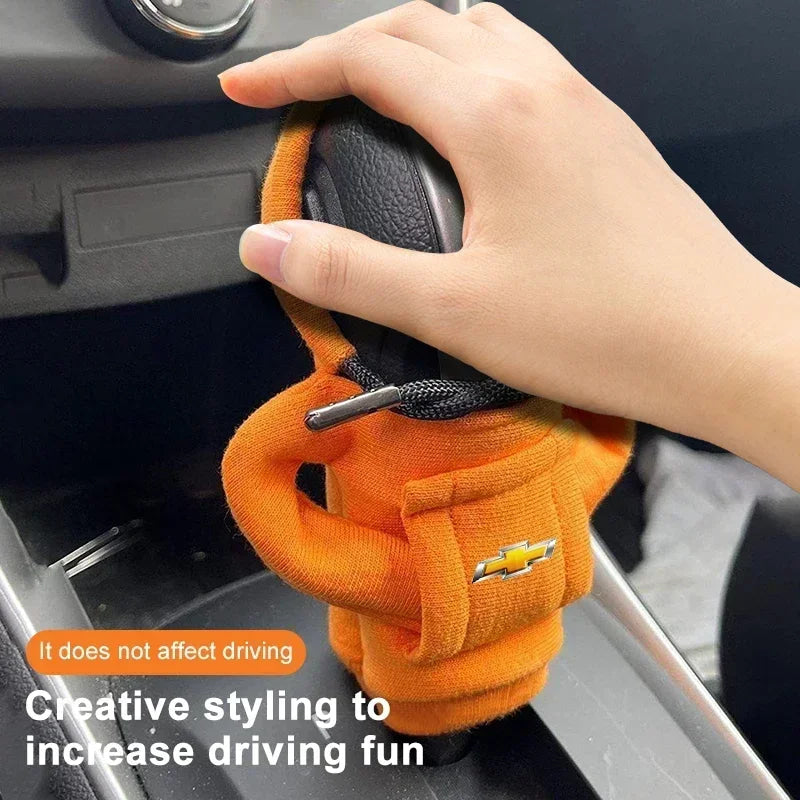 Fashion Car Decor Dust Proof Car Shift Knob Hoodie Handle Cover For Chevrolet Silverado Impala Malibu Equinox Cruze Camaro