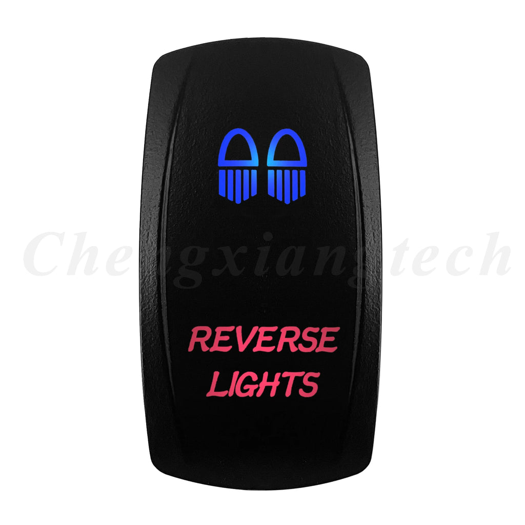 Waterproof 5 Pins SPST On/Off Rocker Switch Blue & Red Led 20A/12V 10A/24V Toggle Switch GPS for Cars,Trucks, RVs, Boats