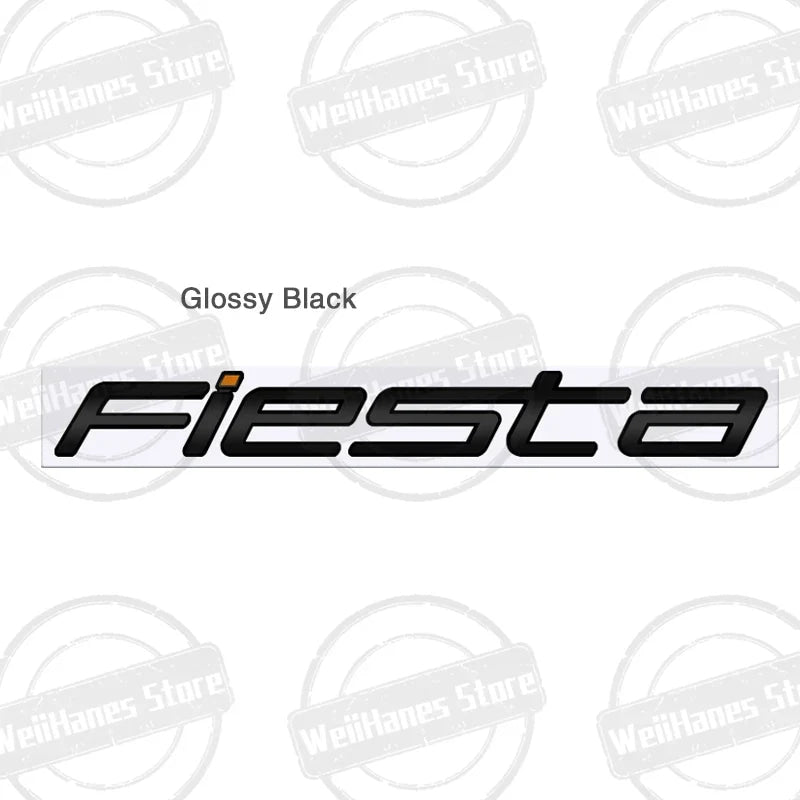 Metal 3D For Ford Fiesta Edge Badge Letter Logo Car Rear Trunk Body Sticker Emblem Glossy Black Accessories