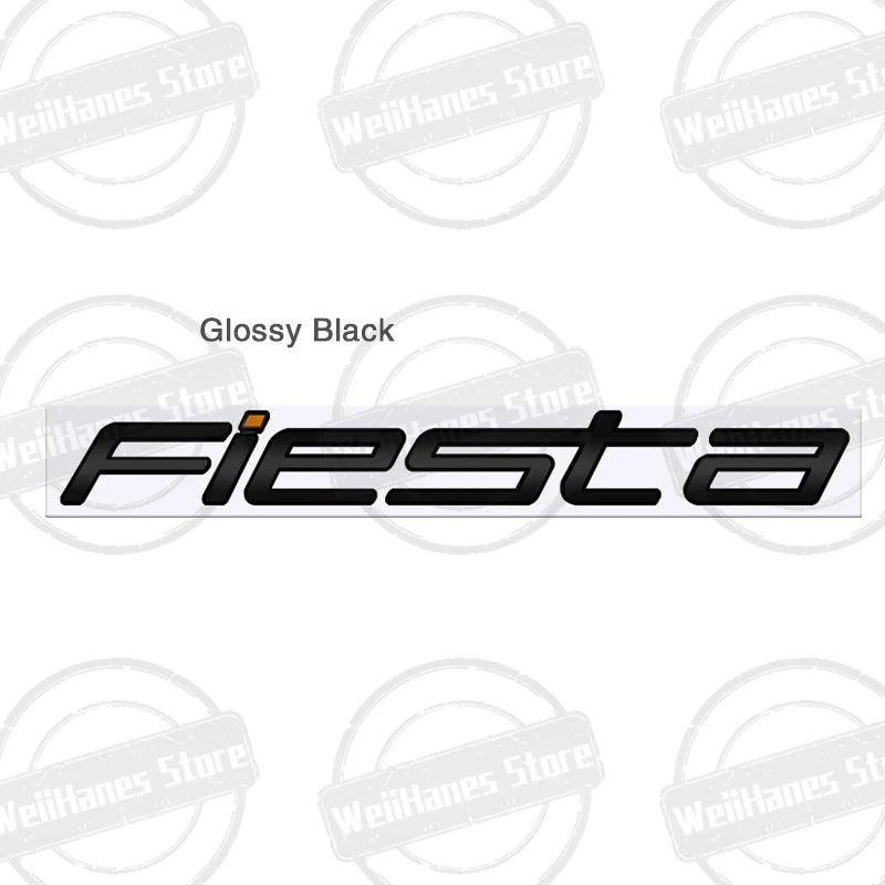 Metal 3D For Ford Fiesta Edge Badge Letter Logo Car Rear Trunk Body Sticker Emblem Glossy Black Accessories
