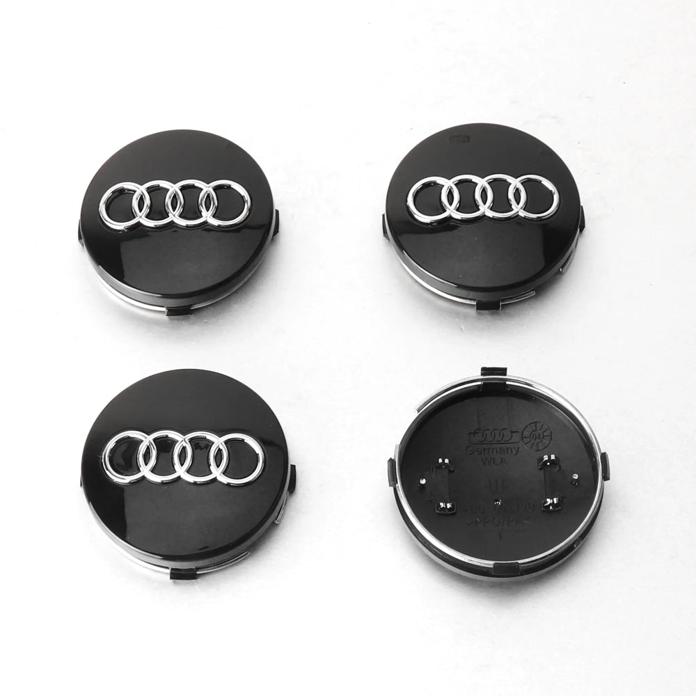 4PCS For Audi Sline TT A1 A2 A3 A4 A5 A6 A7 A8 8P B6 B7 B8 C5 C6 C7 Car Original Wheel Center Cap Hub Covers Badge Decal Sticker