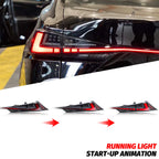 LED Tail Lights for Lexus IS250 IS350 IS200t IS300 ISF 3IS 2014-2020 Clear Sequential Turn Signal Rear Trunk Lid Lamps Assembly