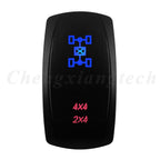 Waterproof 5 Pins SPST On/Off Rocker Switch Blue & Red Led 20A/12V 10A/24V Toggle Switch GPS for Cars,Trucks, RVs, Boats