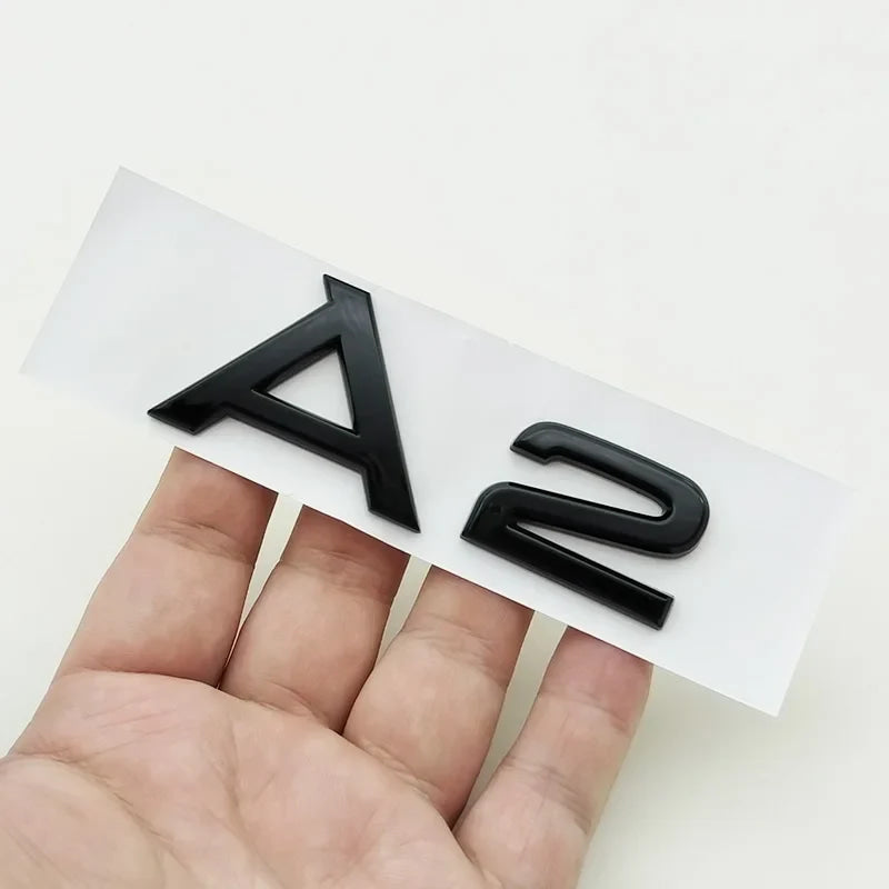 3D ABS cromo negro Logo A1 A2 A3 A4 A5 A6 A7 A8 emblema coche insignia para maletero pegatinas para Audi Auto accesorios decorativos