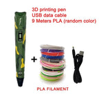 HOMEFISH Electronic 3D Printing Pen with 9M PLA Consumables High-Temperature 3D Graffiti Tool Intelligent Toy Gift