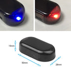 SEAMETAL 1/2 Uds. Luz de alarma simulada alimentada por energía Solar, luz de seguridad falsa inalámbrica para coche, lámpara de advertencia, LED antirrobo intermitente
