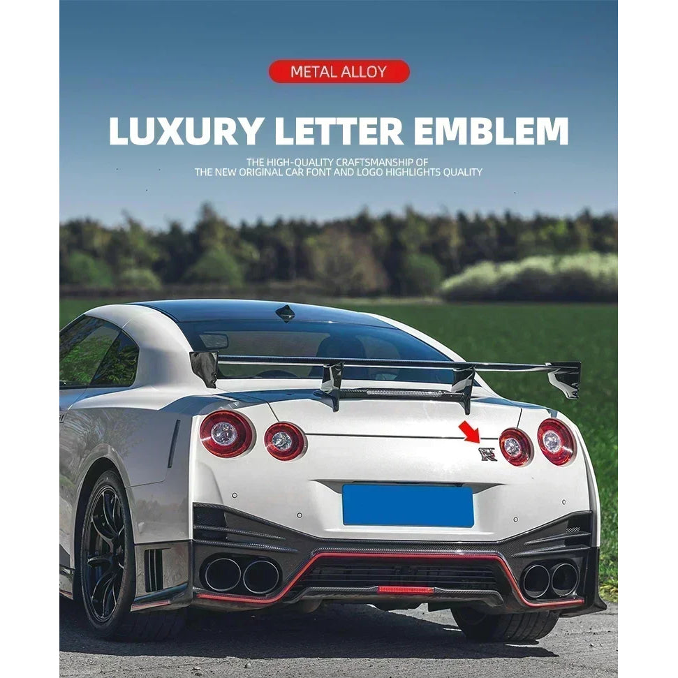 For Nissan Nismo GT-R, R32, R33, R34, R35, 370Z Accessories 1pcs GTR Car Logo Emblem Metal Stickers R GT Decals Badge Labeling