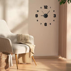 Reloj de Pared 3D Moderno sin Marco, Adhesivo de Espejo para Decoración del Hogar, Oficina, Hotel, Restaurante, Escuela