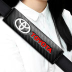 Auto sticker For Toyota Camry Car Seat Belt Cover Carbon Fiber Leather Shoulder Protection Cover Corolla E150 Rav4 Mark 2 Reiz