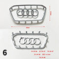 Automobile Steering Wheel Logo Bright Frame Strip Electroplated Car Logo Sticker For Audi A3 A4 B8 8P B9 8V A5 A6 C7 A7 Q3 Q5 Q7