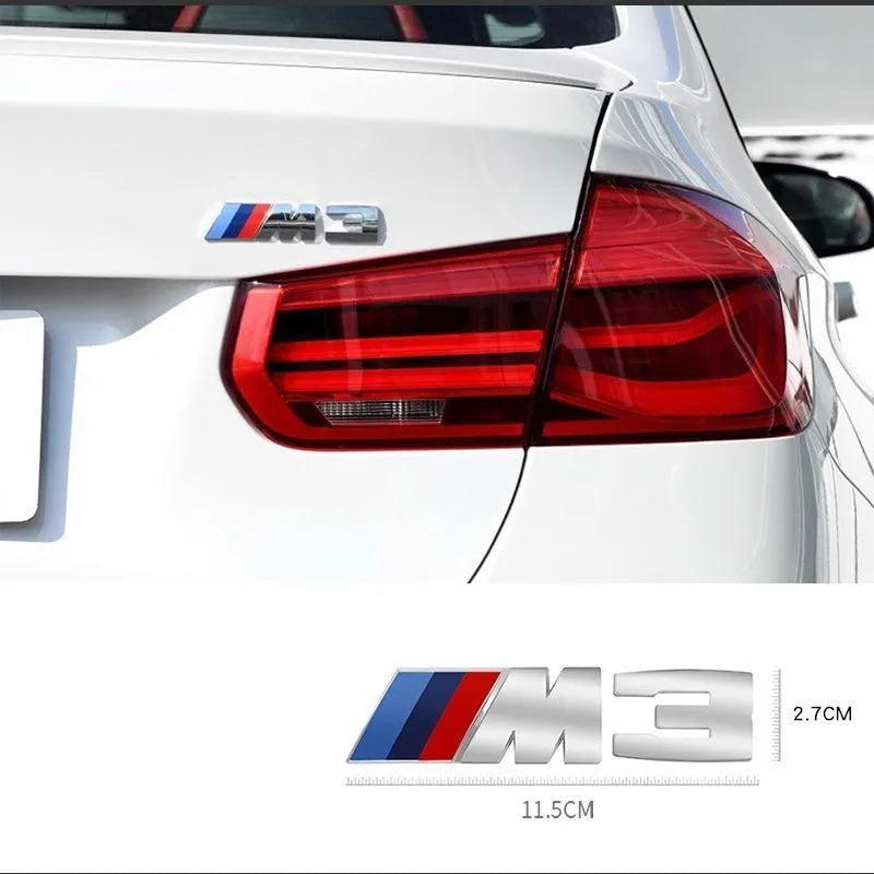 3D Emblem Car Fender Side Rear Trunk Badge M Logo Sticker Number Decal For BMW M1 M2 M3 M4 M5 M6 M7 Performance Auto Accessories