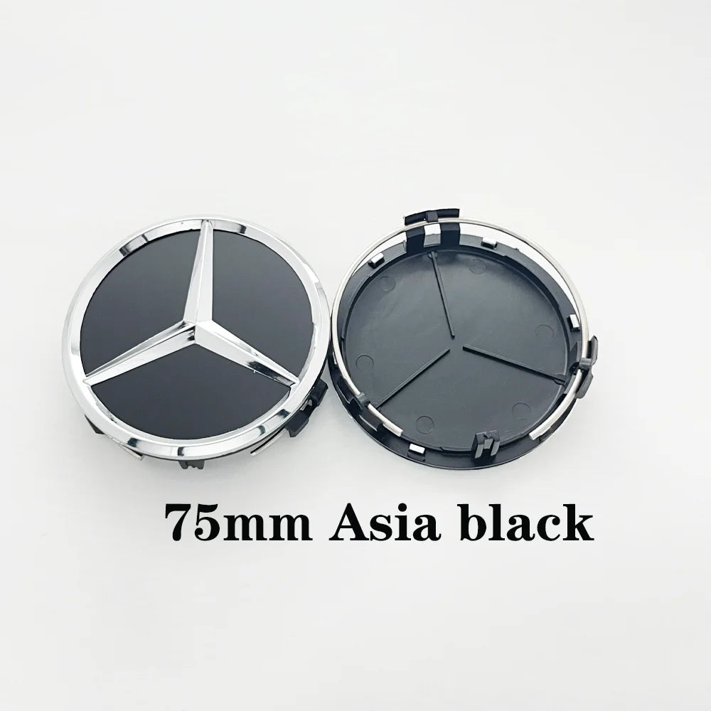 4pcs 75MM Car Styling Wheel hub modification Center Covers Hub Caps For Mercedes Benz B/C/E/S W211 W203 W204 W210 W124 AMG W202