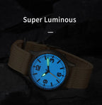 BERNY Full Titanium Watches for Men Super Luminous Sapphire Sports Field Quartz Men's Watch VH31 Wristwatch 5ATM Easy Read