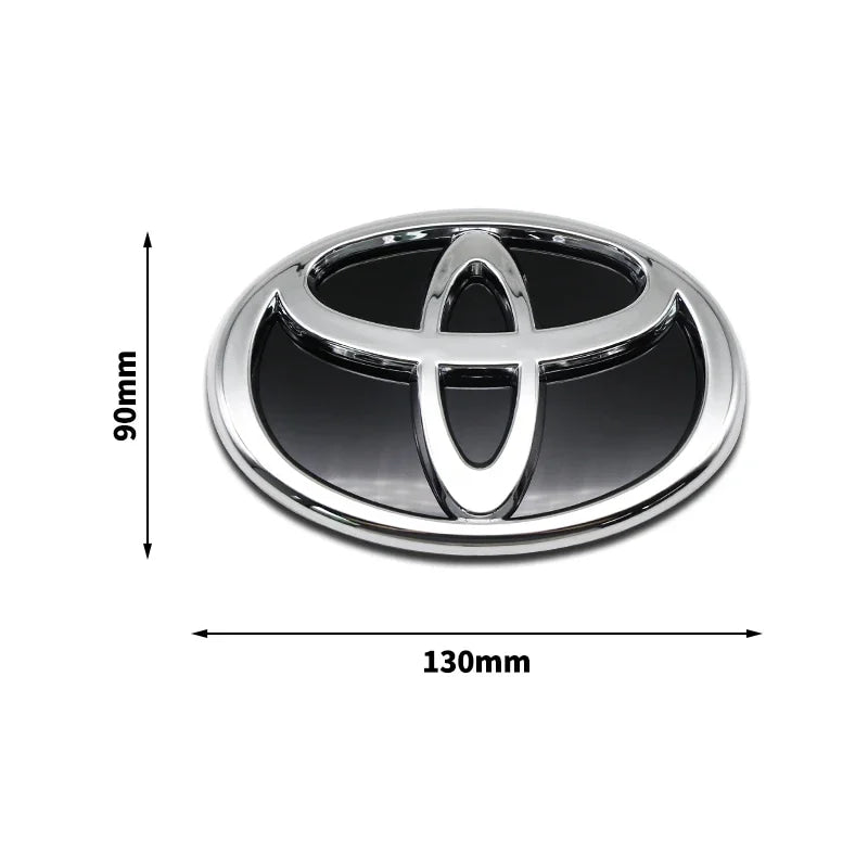 3D Car Logo Modified Car Logo Badges Front And Rear Logo Silver For Toyota Hybrid Series Prado Highlander Camry Corolla Styling