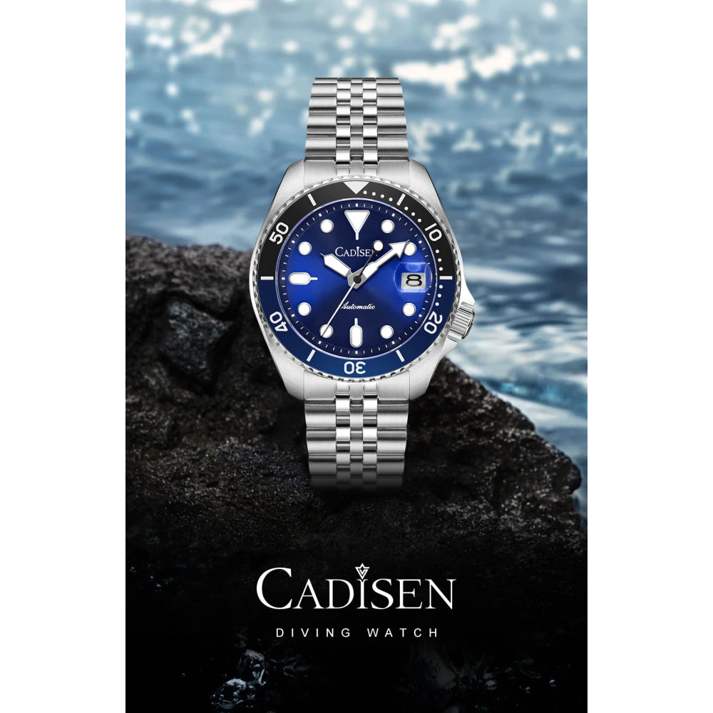 CADISEN New Luminous Men Mechanical Wristwatches Ceramic Bezel Sapphire Glass Automatic Watch Men Relogio Masculino