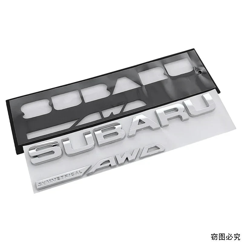 21.5X2.2CM ABS 2025 for Subaru SYMMETRICAL AWD Car Rear Trunk Letters Emblem Stickers STI XV WRC WRX BRZ FORESTER IMPREZA LEGACY