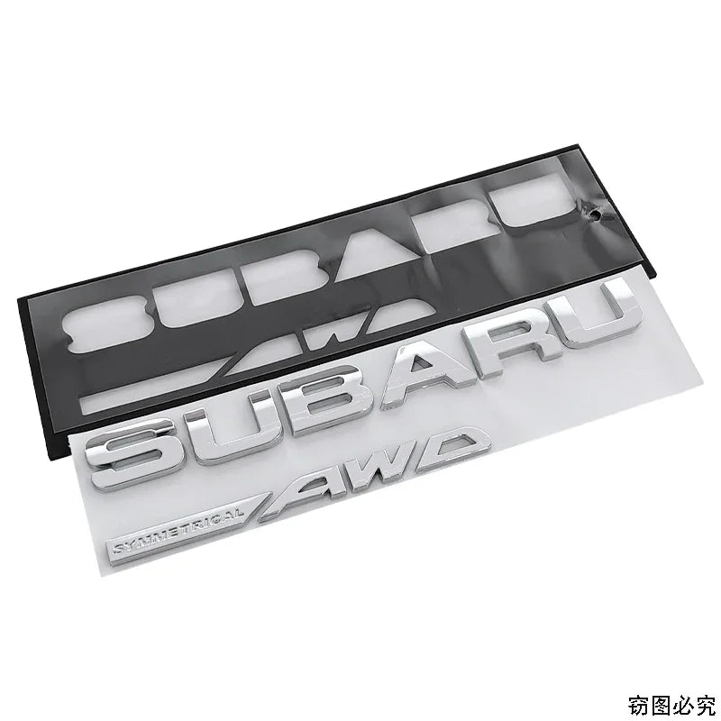 21.5X2.2CM ABS 2025 for Subaru SYMMETRICAL AWD Car Rear Trunk Letters Emblem Stickers STI XV WRC WRX BRZ FORESTER IMPREZA LEGACY