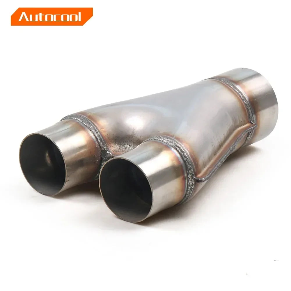 3” Single / 2.5" Dual Universal Stainless Steel Y Pipe Adapter Exhaust Pipe