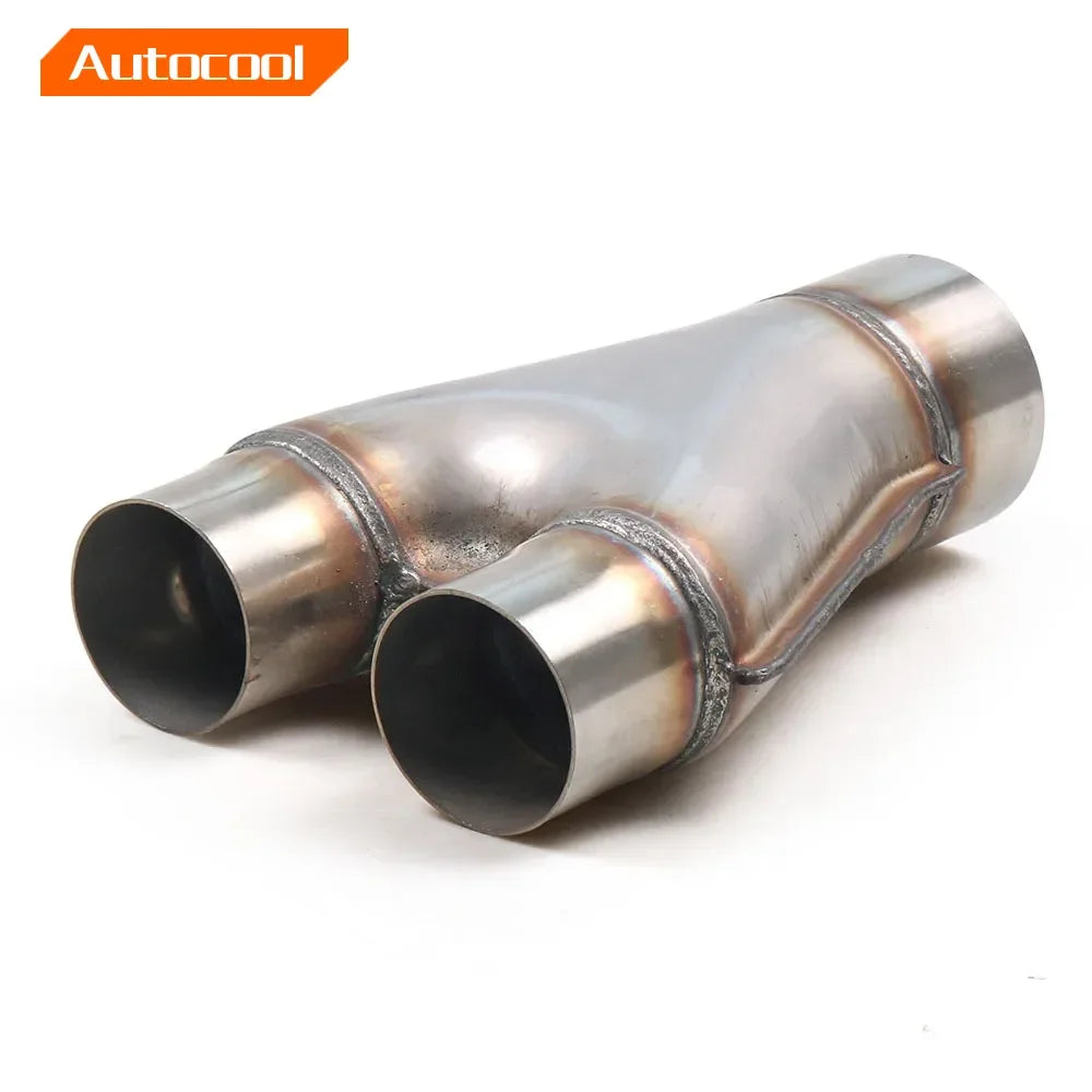 3” Single / 2.5" Dual Universal Stainless Steel Y Pipe Adapter Exhaust Pipe