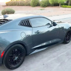 For Chevy Camaro Coupe Convertible LT LS SS RS 2016-2024 ZL1 Style Side Skirts Rocker Panels Spoiler Carbon Look Glossy black