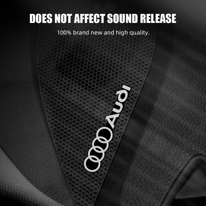 4pcs 3D Aluminum Badge Emblem Sticker car audio decorate For Audi A1 A3 A4 B8 8P A6 C7 A5 Q5 B7 B6 B9 A7 A8 RS Q3 Q7 Q2 TT