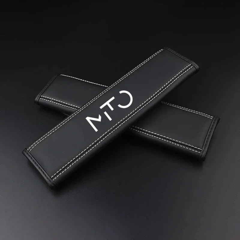 Car Seat Belt Nappa Leather Belt Shoulder Covers Interior For Alfa Romeo Giulia Stelvio Giulietta MITO Auto Accessories