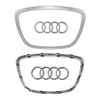 Audi Automobile Steering Wheel Logo Bright Frame Strip Electroplated Sticker Emblem For A3 A4 B8 8P B9 8V A5 A6 C7 A7 Q3 Q5 Q7
