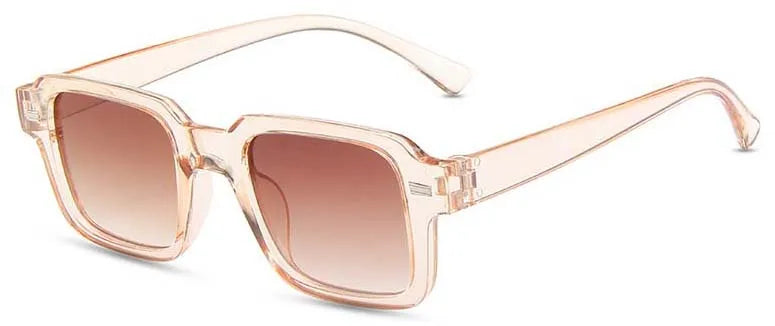 Gafas de sol rectangulares retro con montura pequeña para mujer