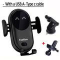 Cargador inalámbrico de 30W para coche, soporte para salida de aire, soporte para teléfono de coche, cargador de carga inalámbrico rápido infrarrojo inteligente giratorio